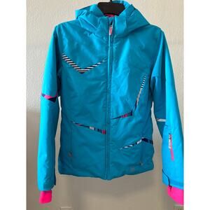 Spyder Insulated Ski Jacket Blue Pink Size 16 Excellent